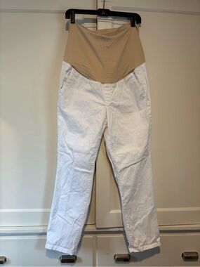 Loft Maternity White Chino Pants